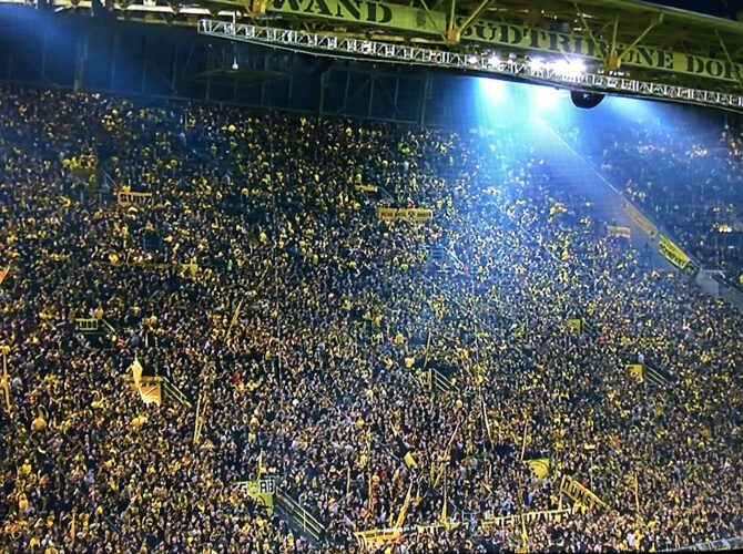 Dortmunds fans, spilletidspunkter, optakt