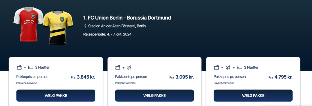 Få rabat til din Fodboldrejse med billetter til Union Berlin - Borussia Dortmund